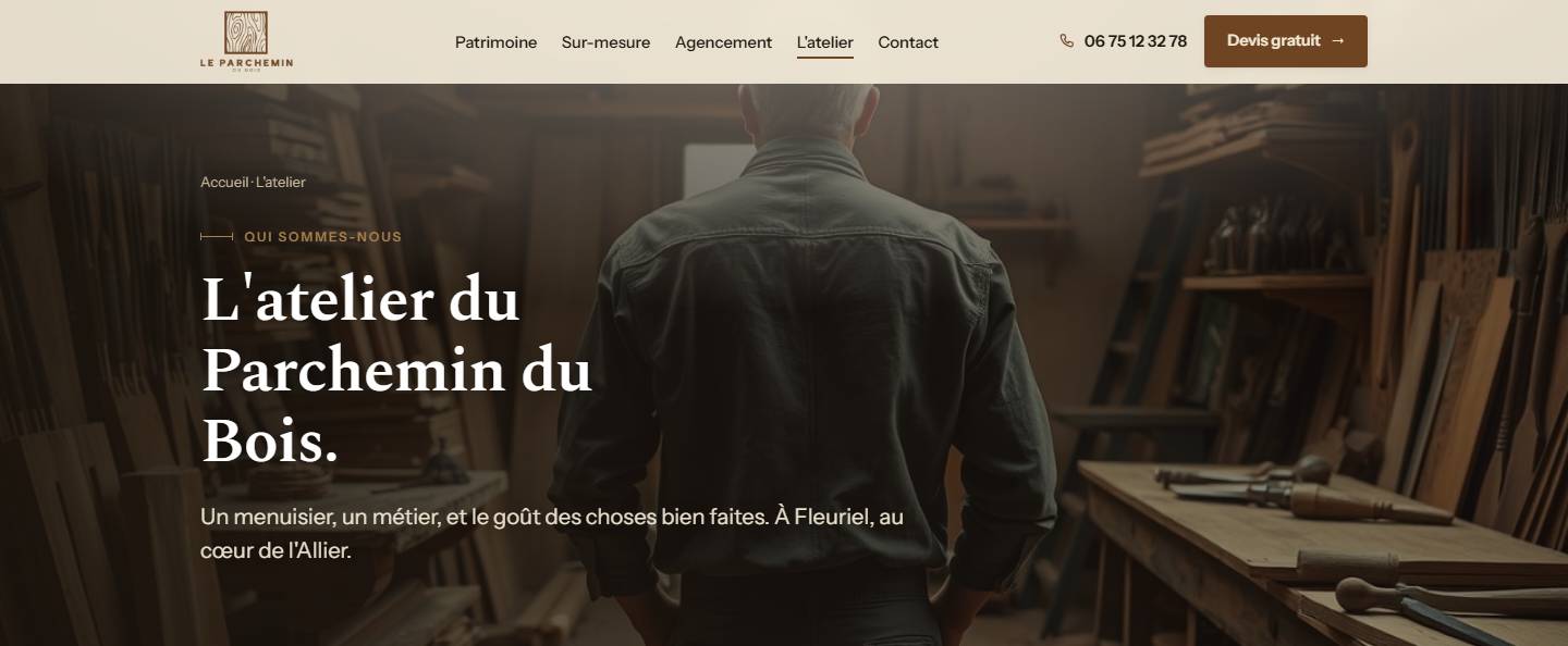 hero — L'atelier du Parchemin du Bois.