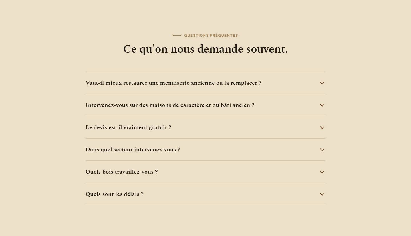 faq — Ce qu'on nous demande souvent.