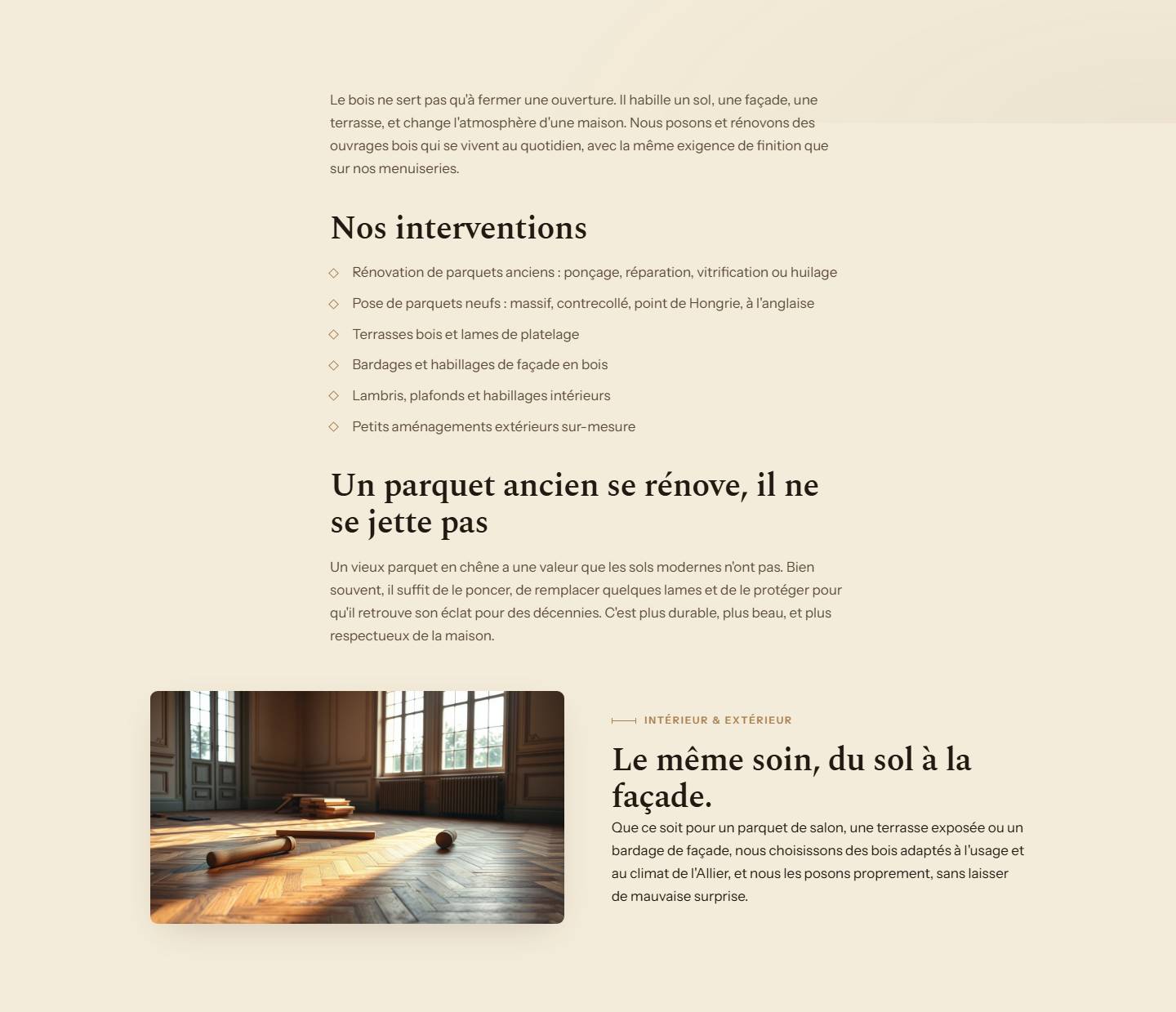 section — Nos interventions
