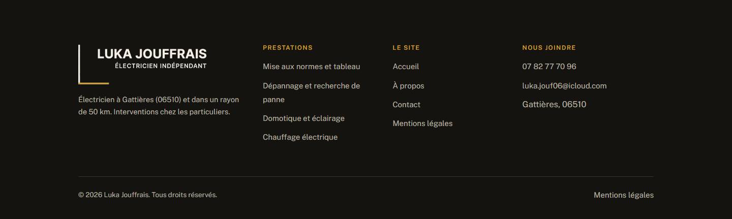 footer — Prestations