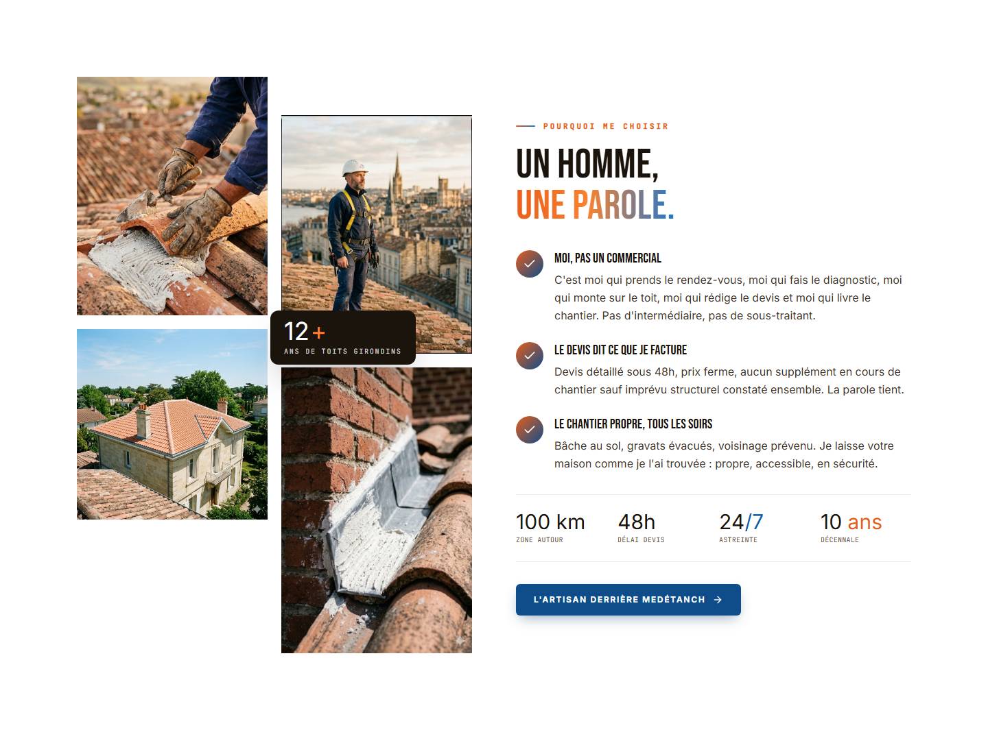 section — Un homme, une parole.