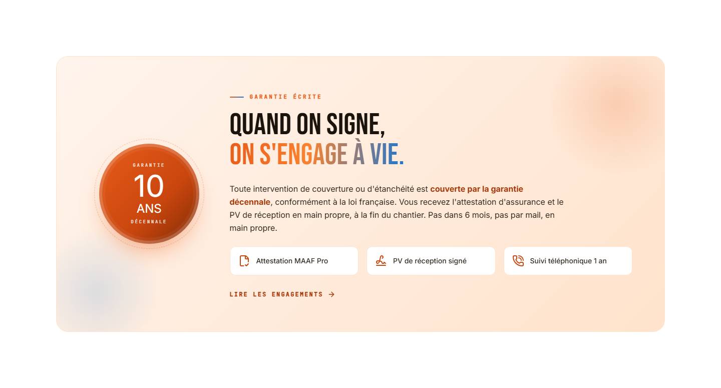 section — Quand on signe, on s'engage à vie.