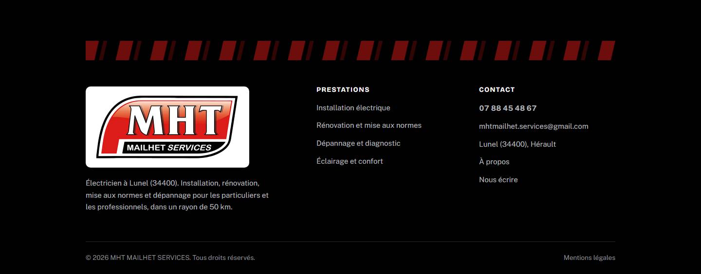 footer — Prestations