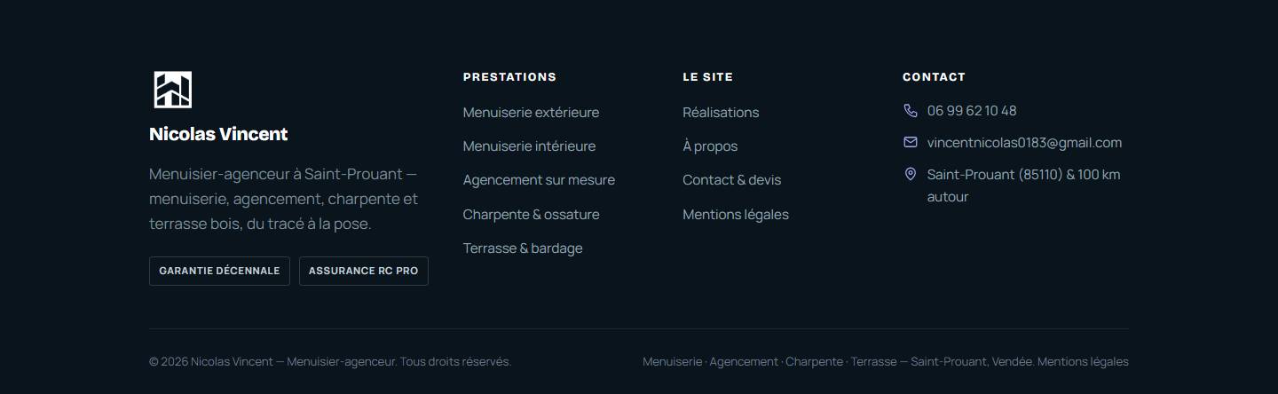 footer — Prestations