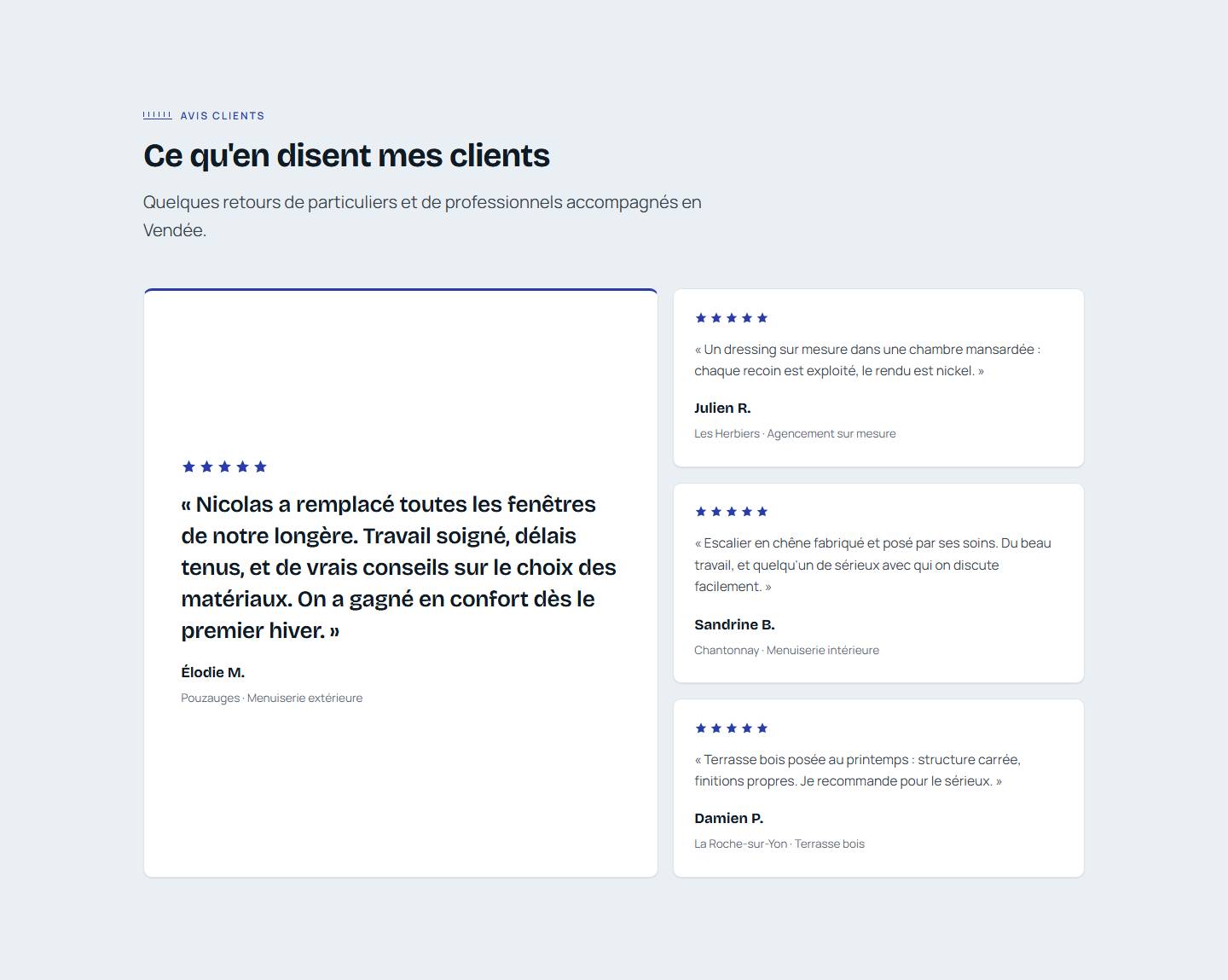 avis — Ce qu'en disent mes clients