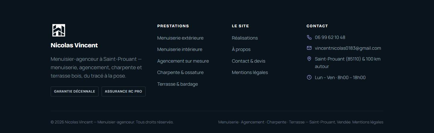 footer — Prestations