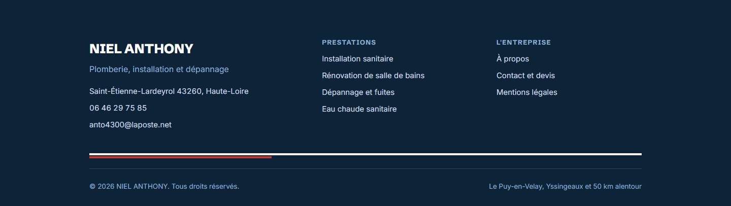 footer — Prestations