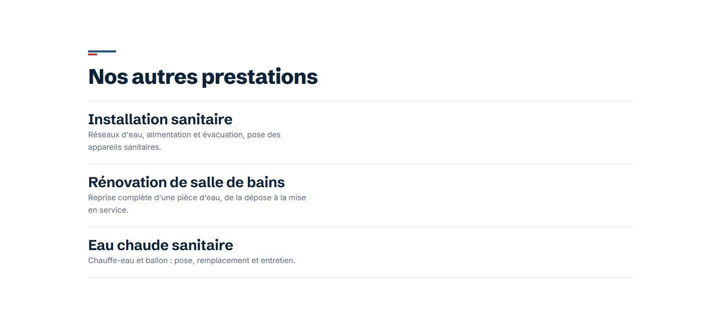 section — Nos autres prestations