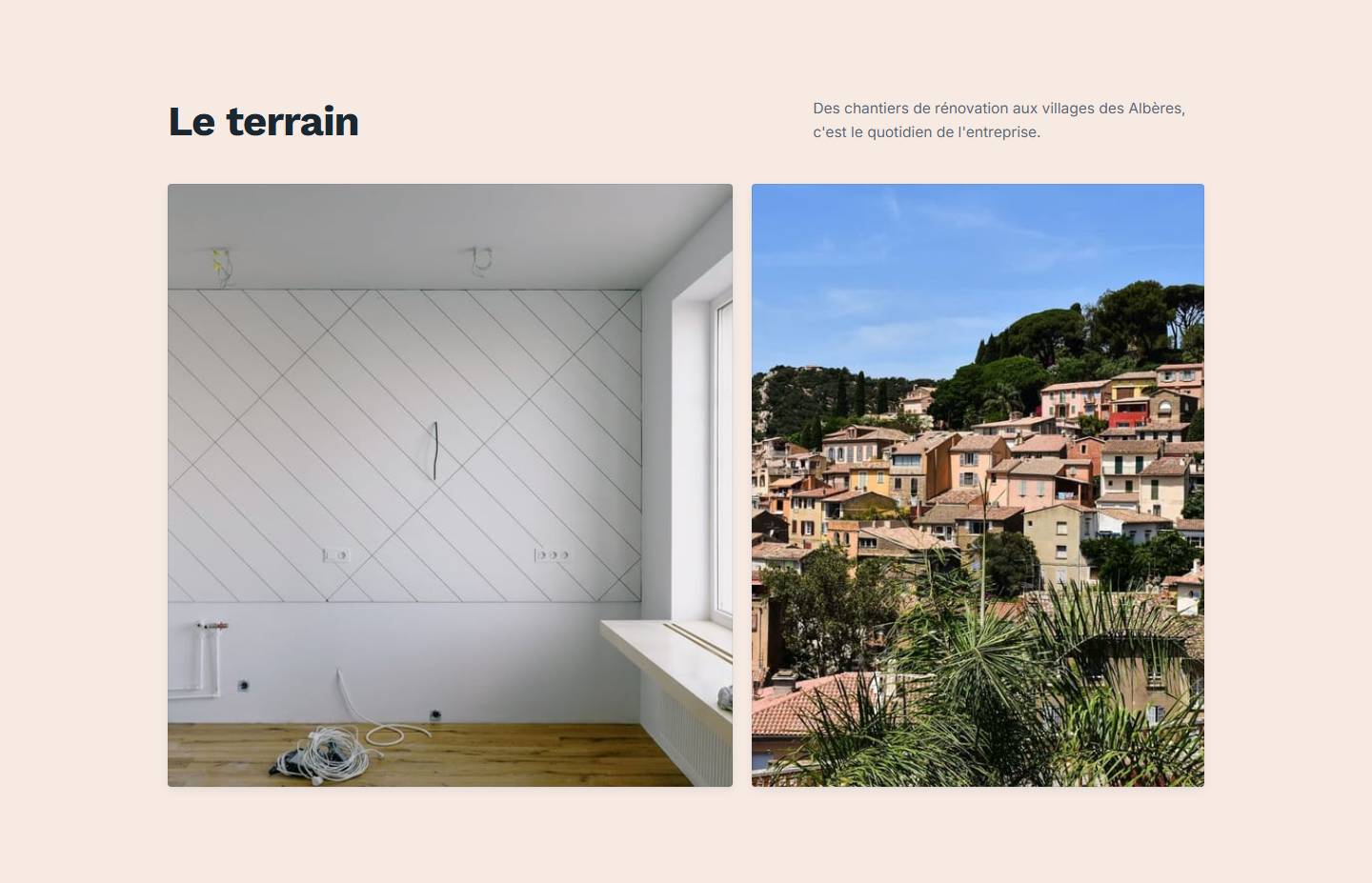 section — Le terrain