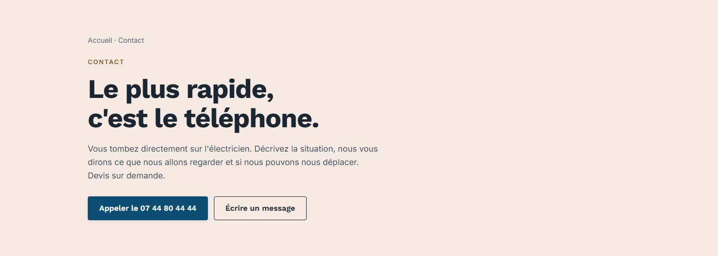 section — Le plus rapide, c'est le téléphone.