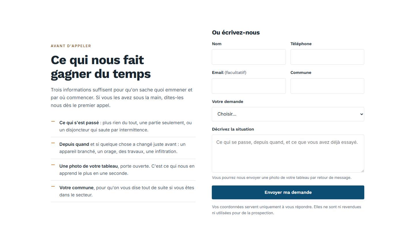 section — Ce qui nous fait gagner du temps