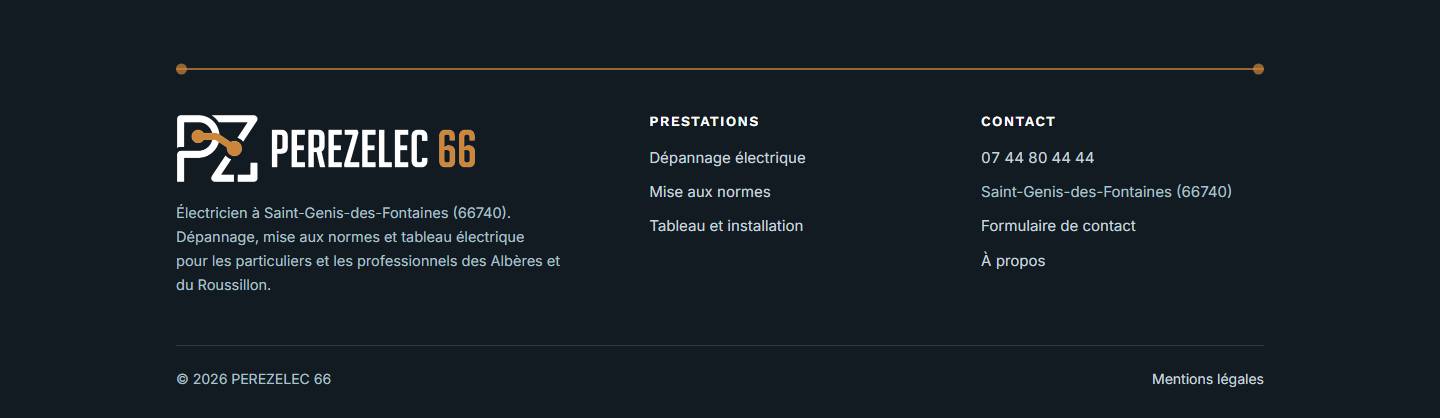 footer — Prestations