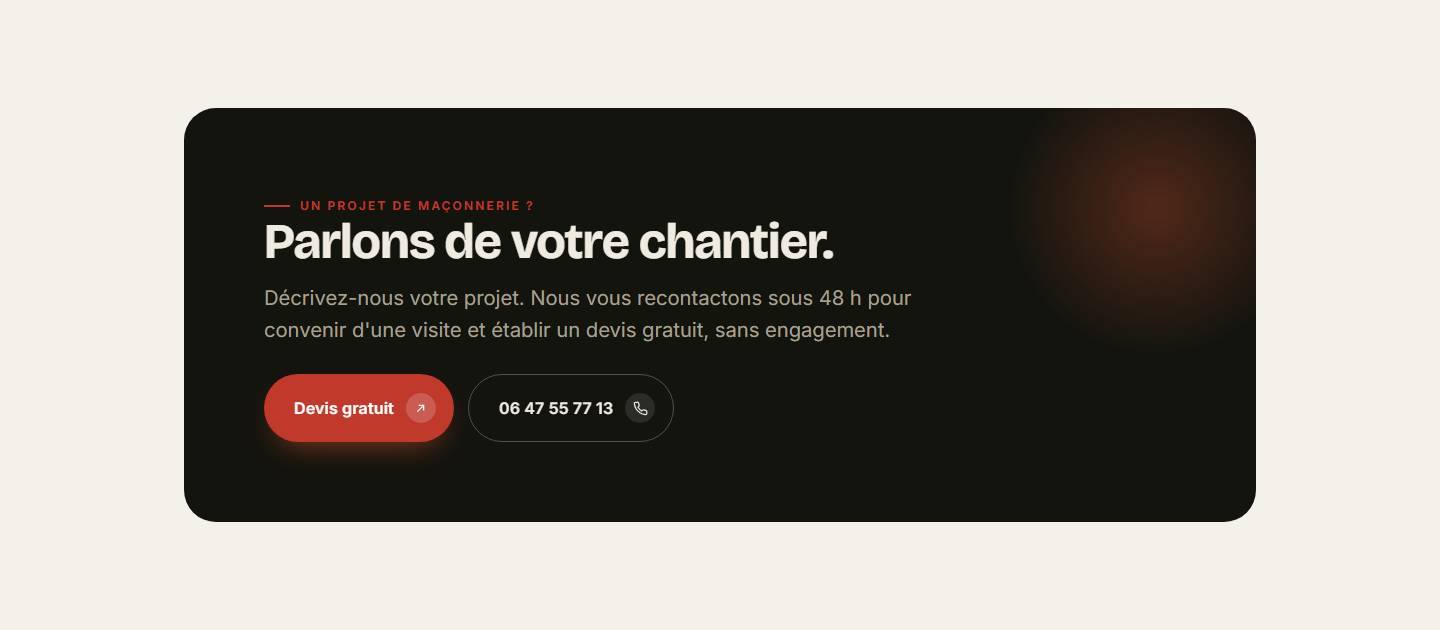 section — Parlons de votre chantier.