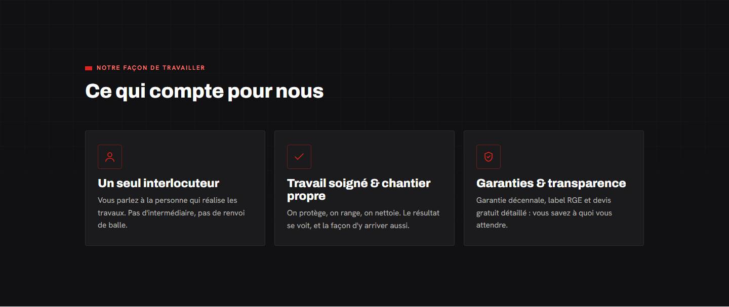 section — Ce qui compte pour nous