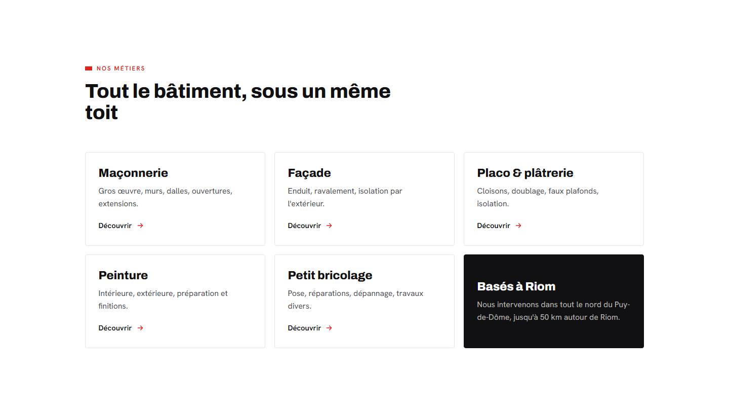 section — Tout le bâtiment, sous un même toit