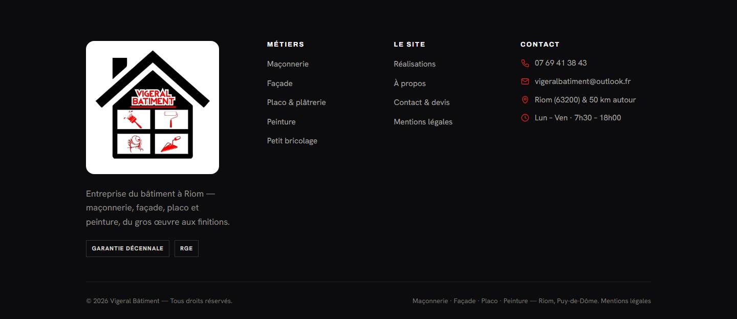 footer — Métiers