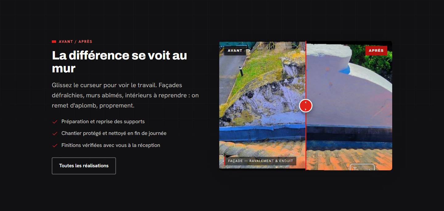 realisations — La différence se voit au mur