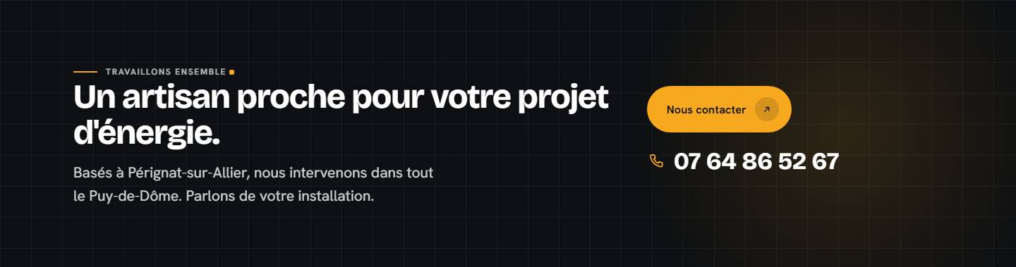 cta — Un artisan proche pour votre projet d'énergie.