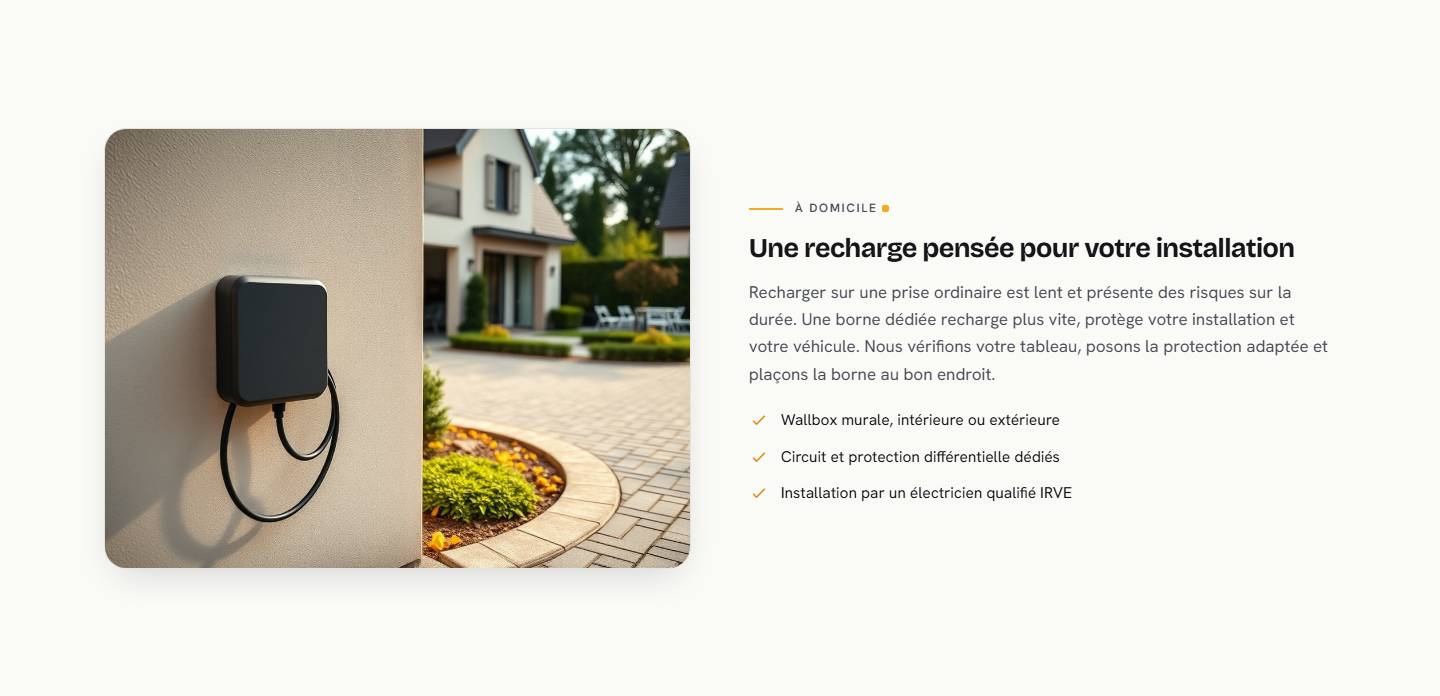 section — Une recharge pensée pour votre installation